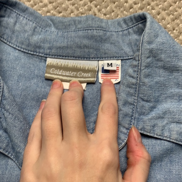 Vintage! Coldwater Creek denim button down - Picture 3 of 6